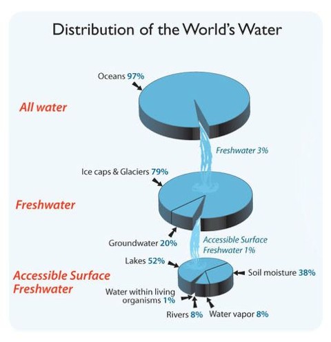 Distribution of the World's Water